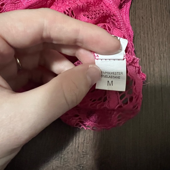 Lacey Pink crop tank top - Picture 2 of 2